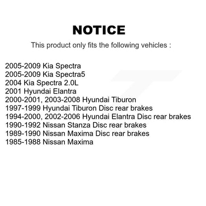 Plaquettes de frein à disque arrière en céramique, pour Hyundai Elantra Kia Spectra Tiburon Spectra5