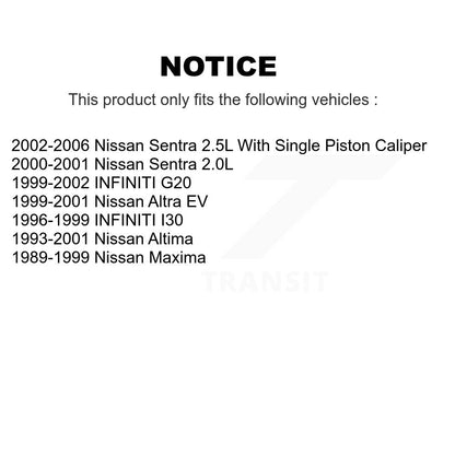 Plaquettes de frein à disque avant en céramique, pour Nissan Sentra Altima Maxima INFINITI G20 I30