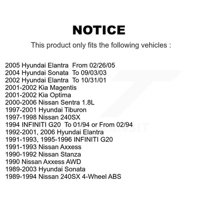 Plaquettes de frein à disque avant en céramique, pour Nissan Sentra Hyundai Elantra 240SX Sonata Ki