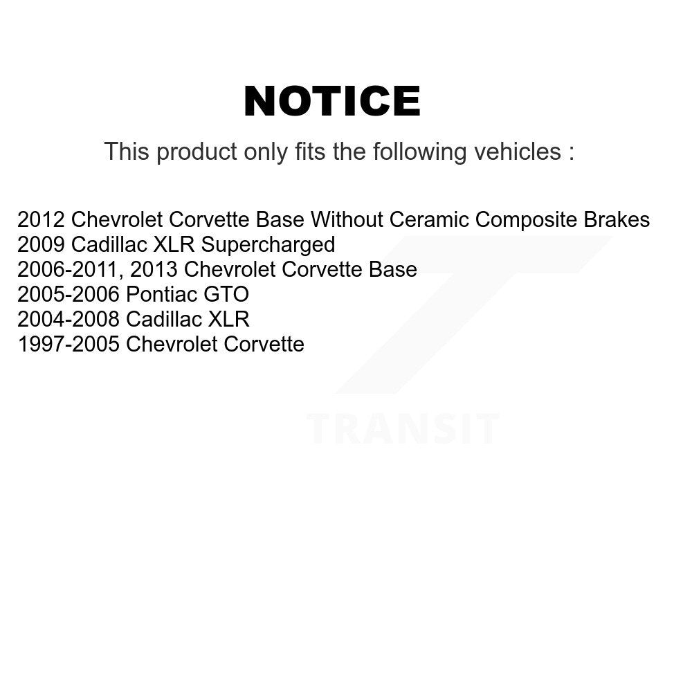 Plaquettes de frein à disque avant en céramique, pour Chevrolet Corvette Cadillac XLR Pontiac GTO