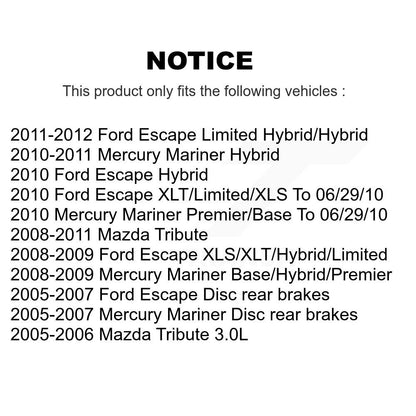 Plaquettes de frein à disque semi-métalliques avant, pour Ford Escape Mazda hommage Mercury