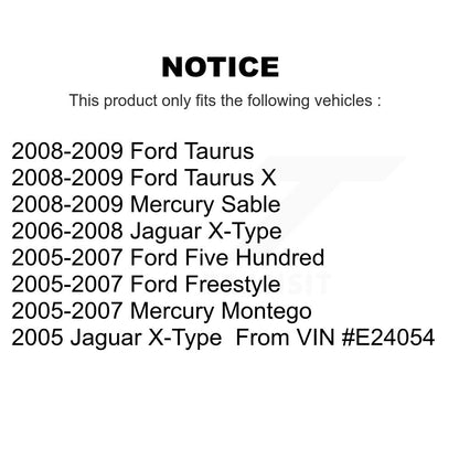 Plaquettes de frein à disque semi-métalliques arrière, pour Ford Five Hundred Freestyle Taurus X