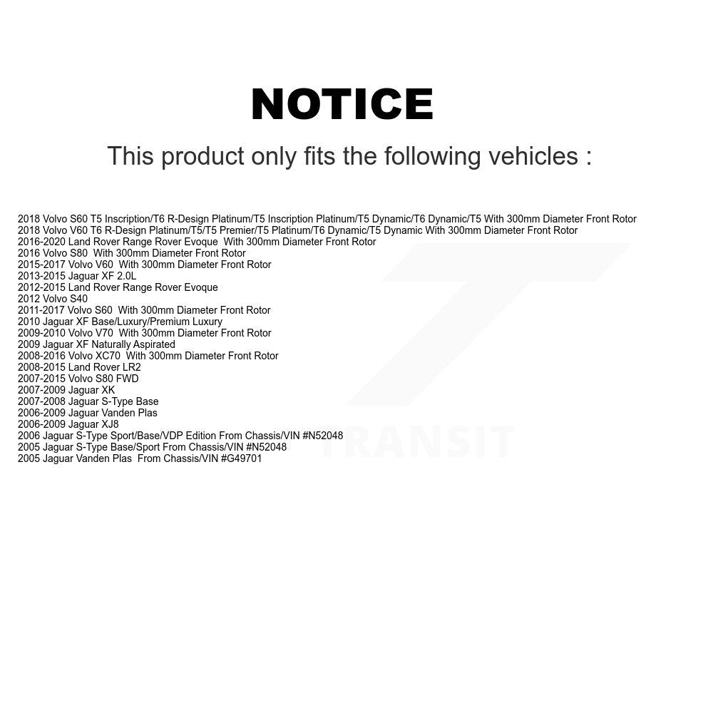 Plaquettes de frein à disque semi-métalliques avant, pour Volvo Land Rover Range Evoque XC70 S60