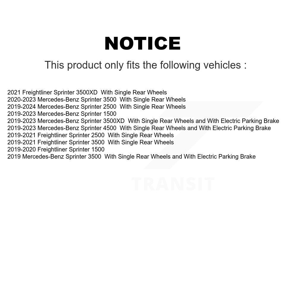 Plaquettes de frein à disque semi-métalliques arrière, pour Mercedes-Benz Sprinter 2500 3500 4500