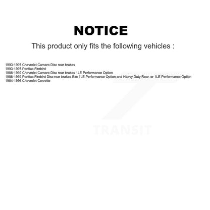 Plaquettes de frein à disque semi-métalliques arrière, pour Chevrolet Corvette Camaro Pontiac