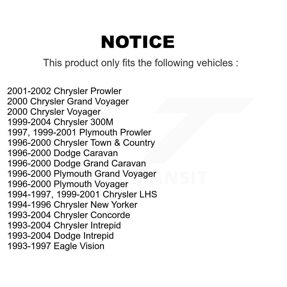 Plaquettes de frein à disque semi-métalliques avant, pour Dodge Chrysler Intrepid caravane Concord
