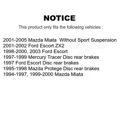 Plaquettes de frein à disque semi-métalliques arrière, pour Mazda Miata Ford Escort Protege Mercury