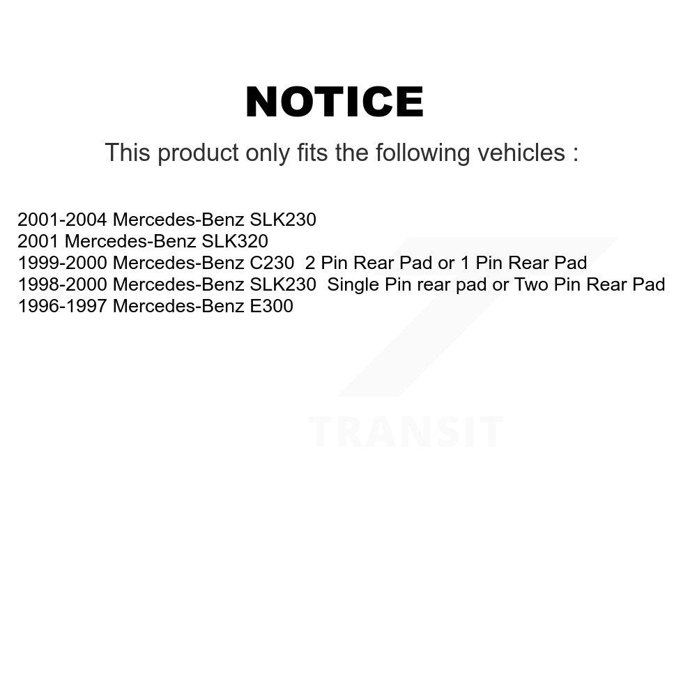 Plaquettes de frein à disque semi-métalliques avant, pour Mercedes-Benz SLK230 C230 SLK320 E300