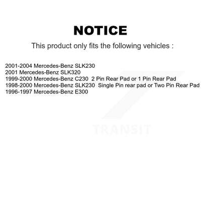 Plaquettes de frein à disque semi-métalliques avant, pour Mercedes-Benz SLK230 C230 SLK320 E300