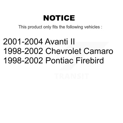 Plaquettes de frein à disque semi-métalliques avant, pour Pontiac Firebird Chevrolet Camaro Avant