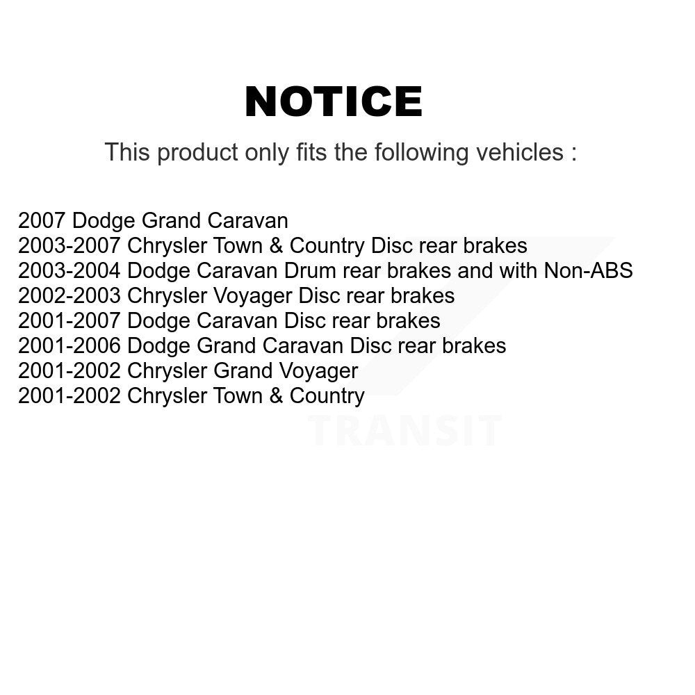 Plaquettes de frein à disque semi-métalliques avant pour Dodge Grand Caravan Chrysler Town &