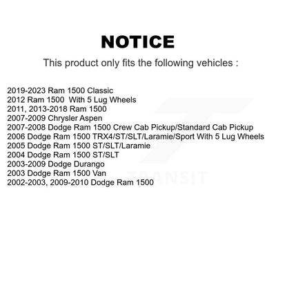 Plaquettes de frein à disque semi-métalliques arrière, pour Ram 1500 Classic Dodge Durango Chrysler