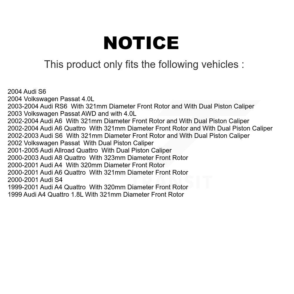 Plaquettes de frein à disque semi-métalliques avant, pour Volkswagen Passat Audi A4 Quattro A6 S4