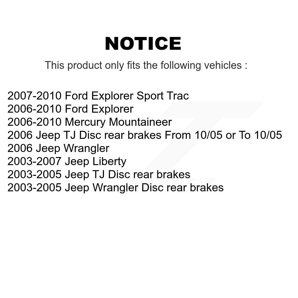 Plaquettes de frein à disque semi-métalliques arrière, pour Jeep Liberty Ford Wrangler Explorer Spor