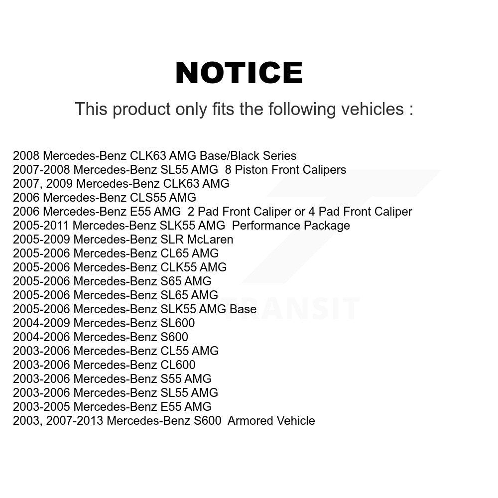Plaquettes de frein à disque semi-métalliques arrière, pour Mercedes-Benz SL55 AMG SLK55 E55 CLS55