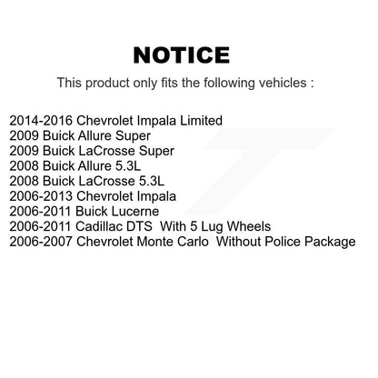 Plaquettes de frein à disque avant en céramique, pour Chevrolet Impala Buick lucerne crosse DTS