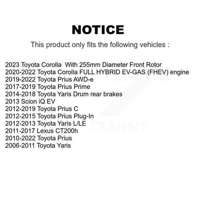 Plaquettes de frein à disque avant en céramique, pour Toyota Yaris Corolla Prius C Prime Lexus AWD-