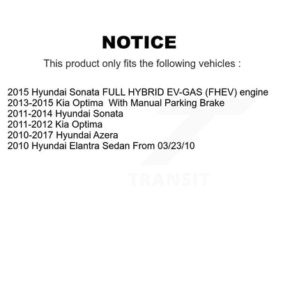 Plaquettes de frein à disque arrière en céramique, pour Hyundai Sonata Kia Optima Elantra Azera