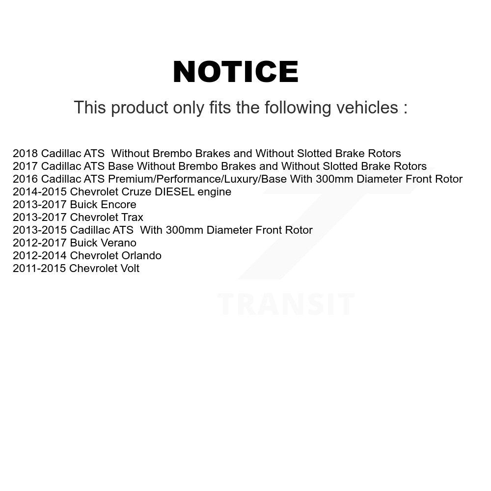 Plaquettes de frein à disque avant en céramique, pour Chevrolet Cruze Buick Trax Encore Verano ATS