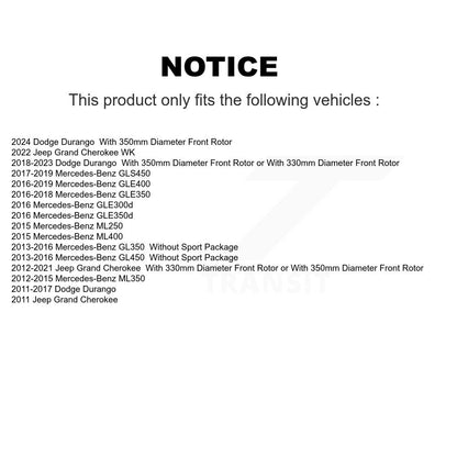 Plaquettes de frein à disque avant en céramique, pour Mercedes-Benz ML350 GLE400 GLE350 GL350 ML400