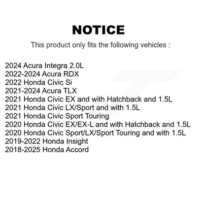 Plaquettes de frein à disque arrière en céramique, pour Honda Civic Accord Acura RDX TLX Insight