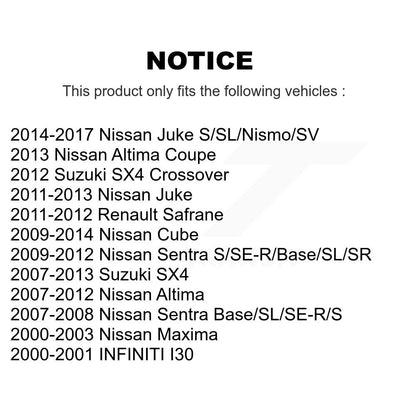 Plaquettes de frein à disque avant en céramique, pour Nissan Altima Sentra Juke Suzuki SX4 Cube I30