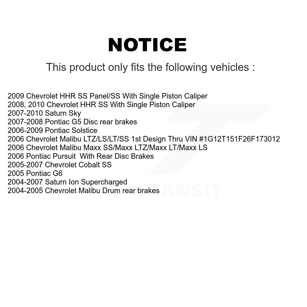 Plaquettes de frein à disque semi-métalliques avant, pour Chevrolet Cobalt Saturn Ion Pontiac HHR