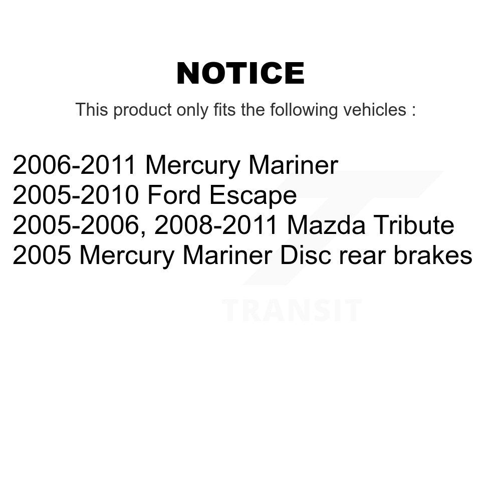 Plaquettes de frein à disque semi-métalliques arrière, pour Ford Escape Mazda hommage Mercury Marine