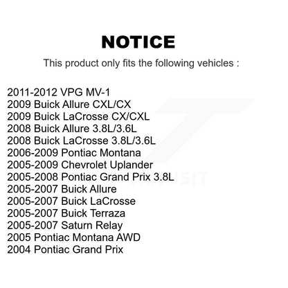 Plaquettes de frein à disque semi-métalliques avant, pour Pontiac Buick Montana Chevrolet Uplande