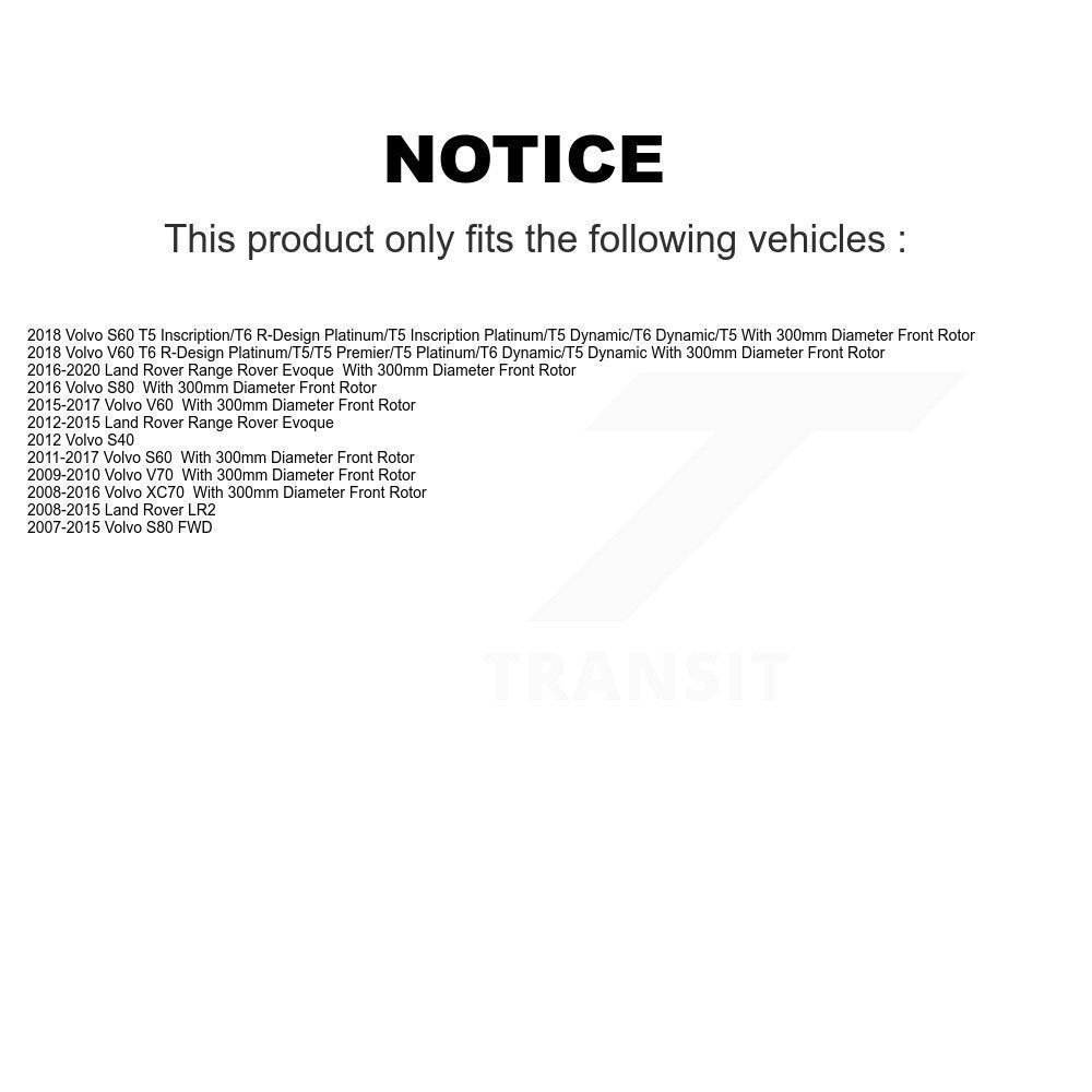 Plaquettes de frein à disque semi-métalliques avant, pour Volvo Land Rover Range Evoque XC70 S60