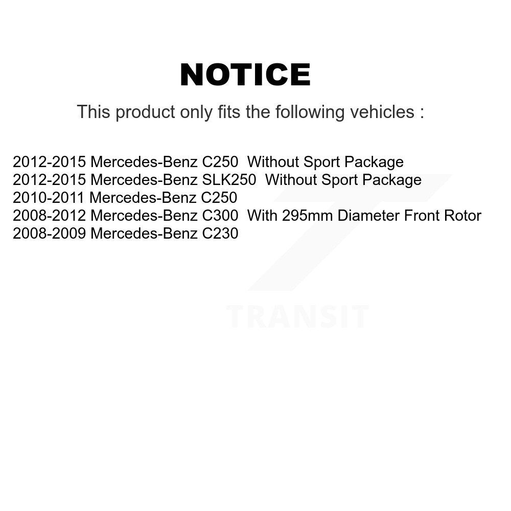 Plaquettes de frein à disque semi-métalliques avant, pour Mercedes-Benz C300 C250 C230 SLK250