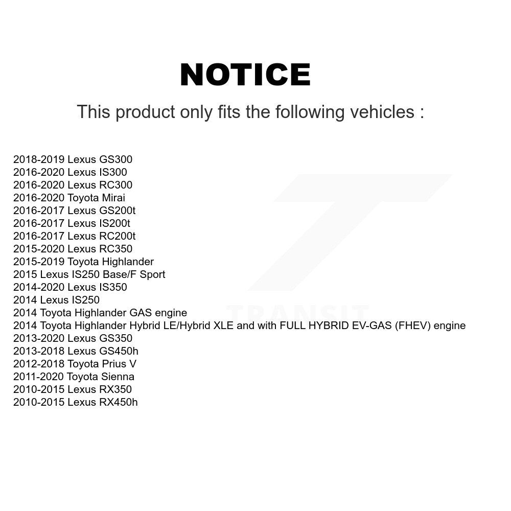 Plaquettes de frein à disque semi-métalliques arrière, pour Toyota Sienna Lexus Highlander RX350 V