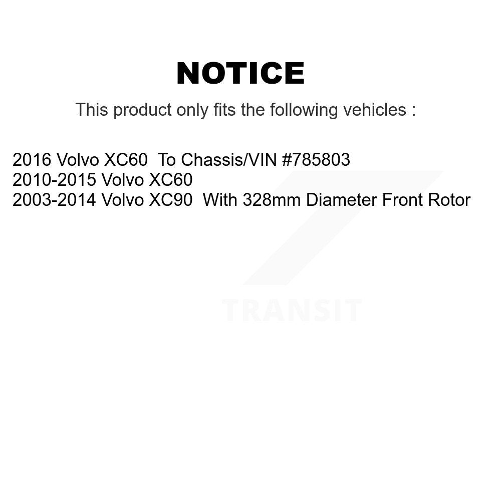 Plaquettes de frein à disque semi-métalliques avant pour Volvo XC90 XC60 PPF-D1412
