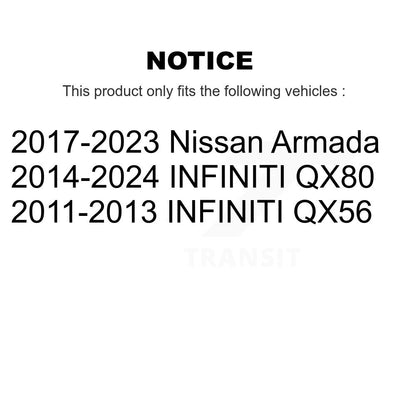 Plaquettes de frein à disque semi-métalliques arrière, pour INFINITI QX80 Nissan Armada QX56