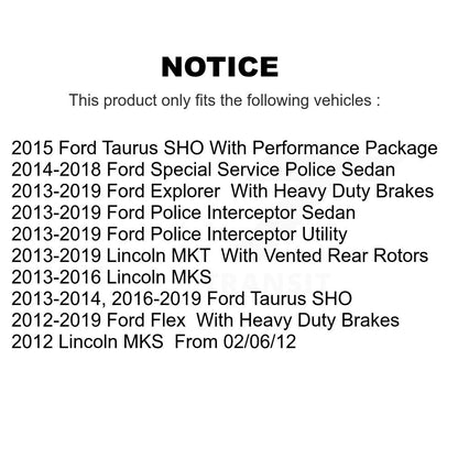 Plaquettes de frein à disque semi-métalliques avant, pour Ford Explorer Flex Taurus Police Utilit