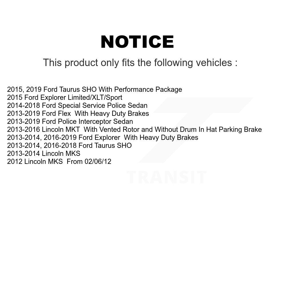 Plaquettes de frein à disque semi-métalliques arrière, pour berline de Police Ford Explorer Flex Taurus