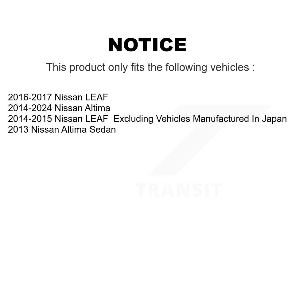 Plaquettes de frein à disque semi-métalliques avant pour Nissan Altima LEAF PPF-D1650