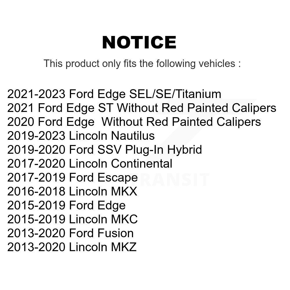 Plaquettes de frein à disque semi-métalliques arrière, pour Ford Escape Edge Fusion Lincoln MKC MKX