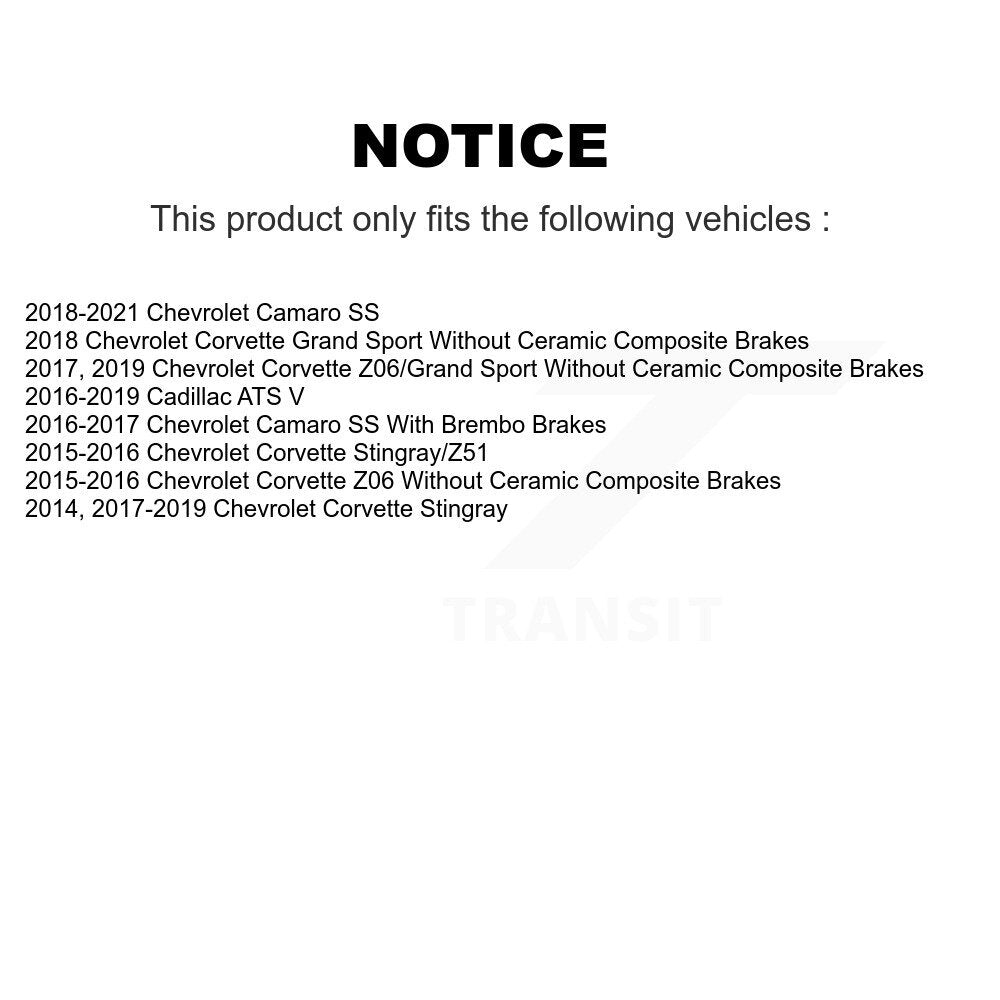 Plaquettes de frein à disque semi-métalliques arrière, pour Chevrolet Camaro Corvette Cadillac ATS