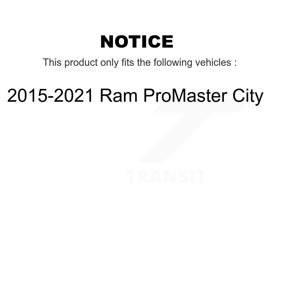 Plaquettes de frein à disque semi-métalliques avant pour 2015-2021 Ram ProMaster City PPF-D1721A
