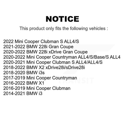 Plaquettes de frein à disque semi-métalliques arrière, pour BMW X1 Mini Cooper Countryman X2 Clubman