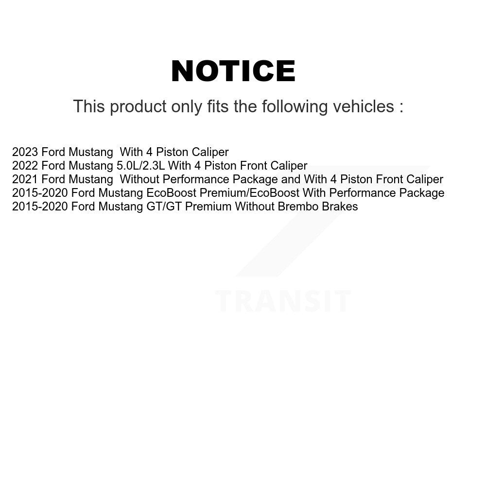 Plaquettes de frein à disque semi-métalliques avant pour Ford Mustang PPF-D1784