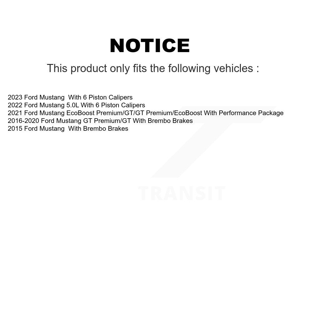 Plaquettes de frein à disque semi-métalliques avant pour Ford Mustang PPF-D1792