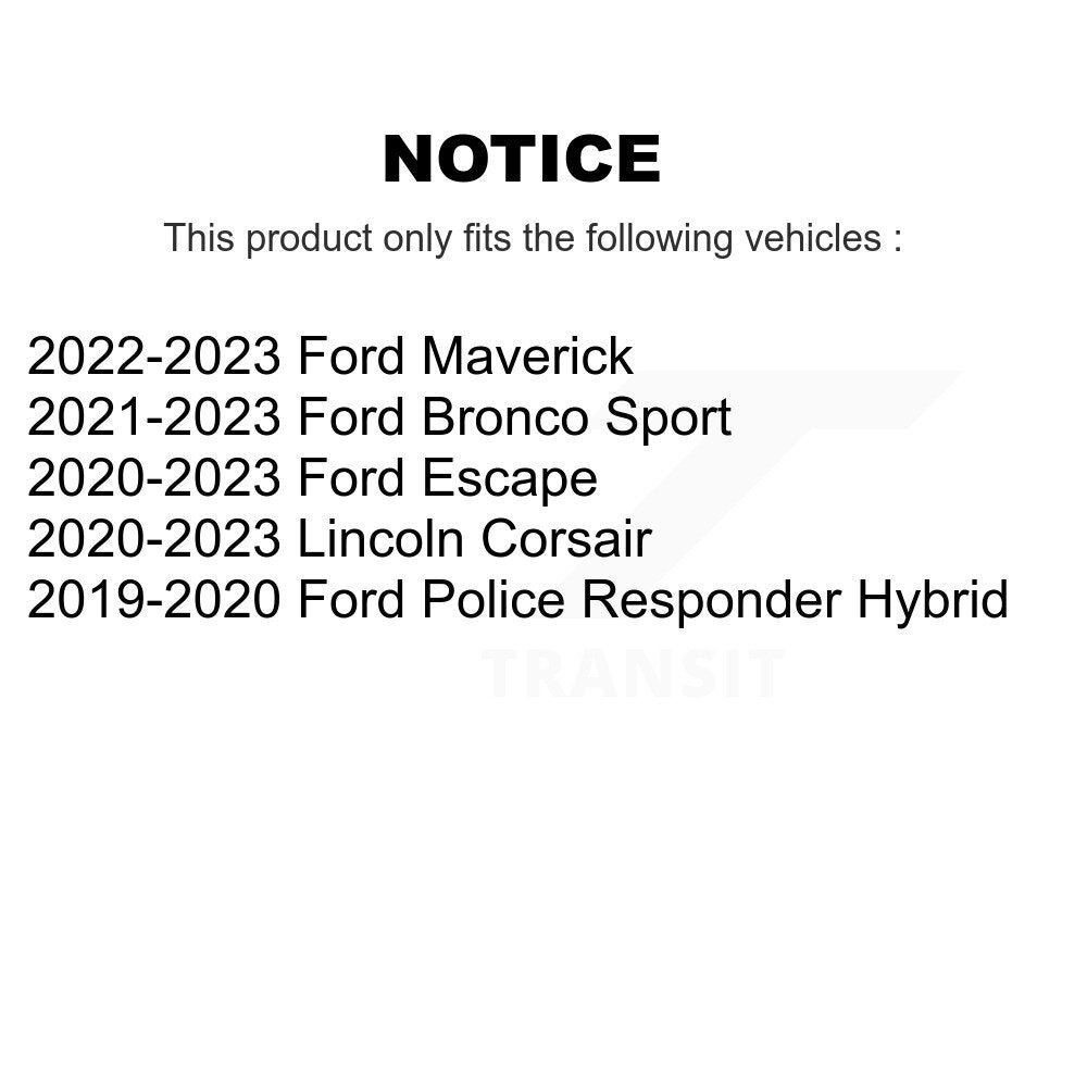 Plaquettes de frein à disque semi-métalliques arrière, pour Ford Escape Bronco Sport Maverick Lincol