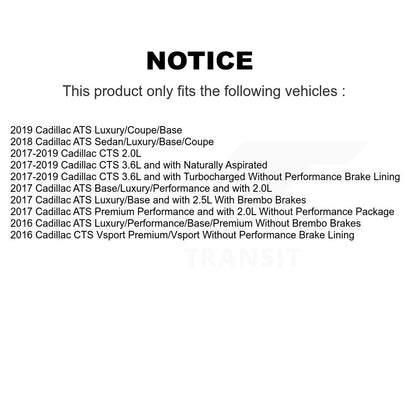 Plaquettes de frein à disque semi-métalliques arrière pour Cadillac ATS CTS PPF-D1839
