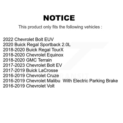 Plaquettes de frein à disque semi-métalliques arrière, pour Chevrolet Cruze Equinox GMC Terrain Bolt