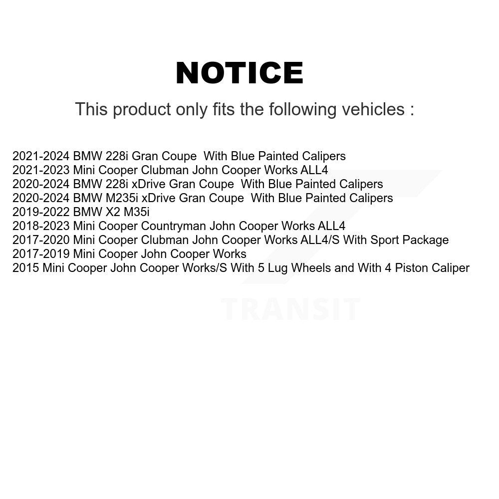Plaquettes de frein à disque semi-métalliques avant, pour Mini Cooper Countryman Clubman BMW X2