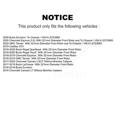 Plaquettes de frein à disque semi-métalliques avant, pour Chevrolet Equinox GMC Terrain Buick XT4