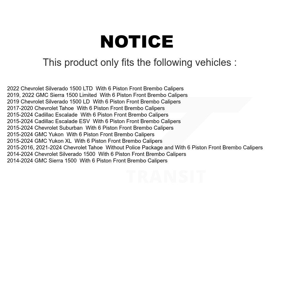 Plaquettes de frein à disque semi-métalliques avant, pour GMC Chevrolet Sierra 1500 Silverado XL