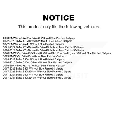 Plaquettes de frein à disque semi-métalliques avant, pour BMW X5 X6 530i xDrive i4 540i 530e 540d